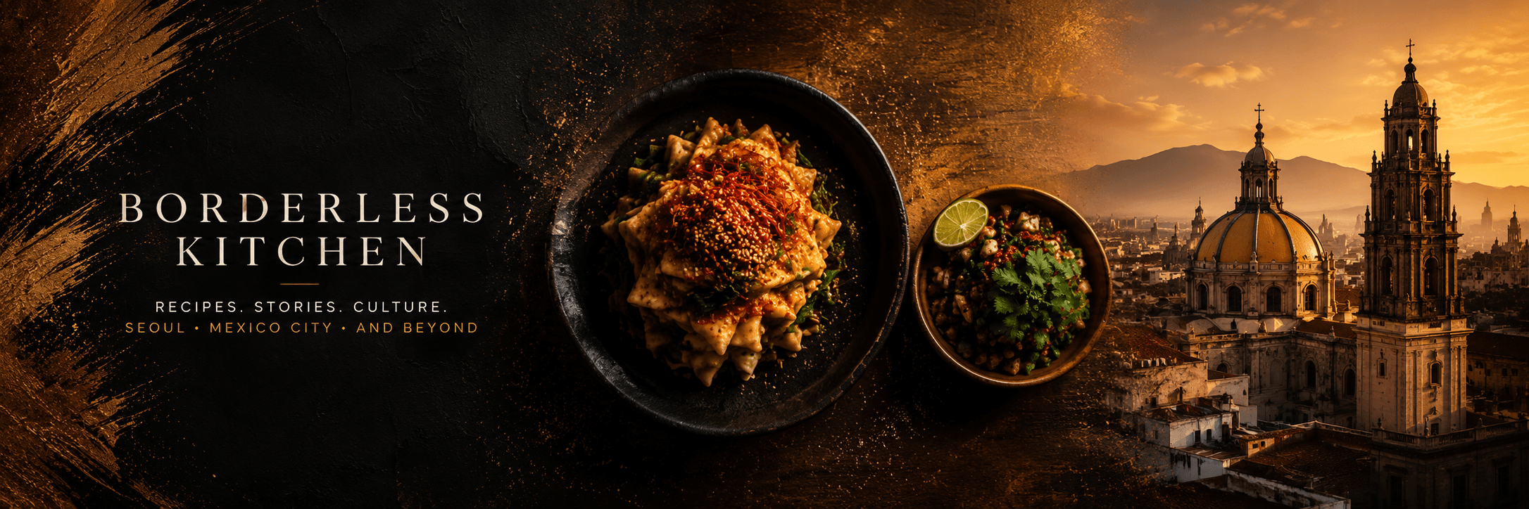 Editorial banner — Borderless Kitchen field notes.
