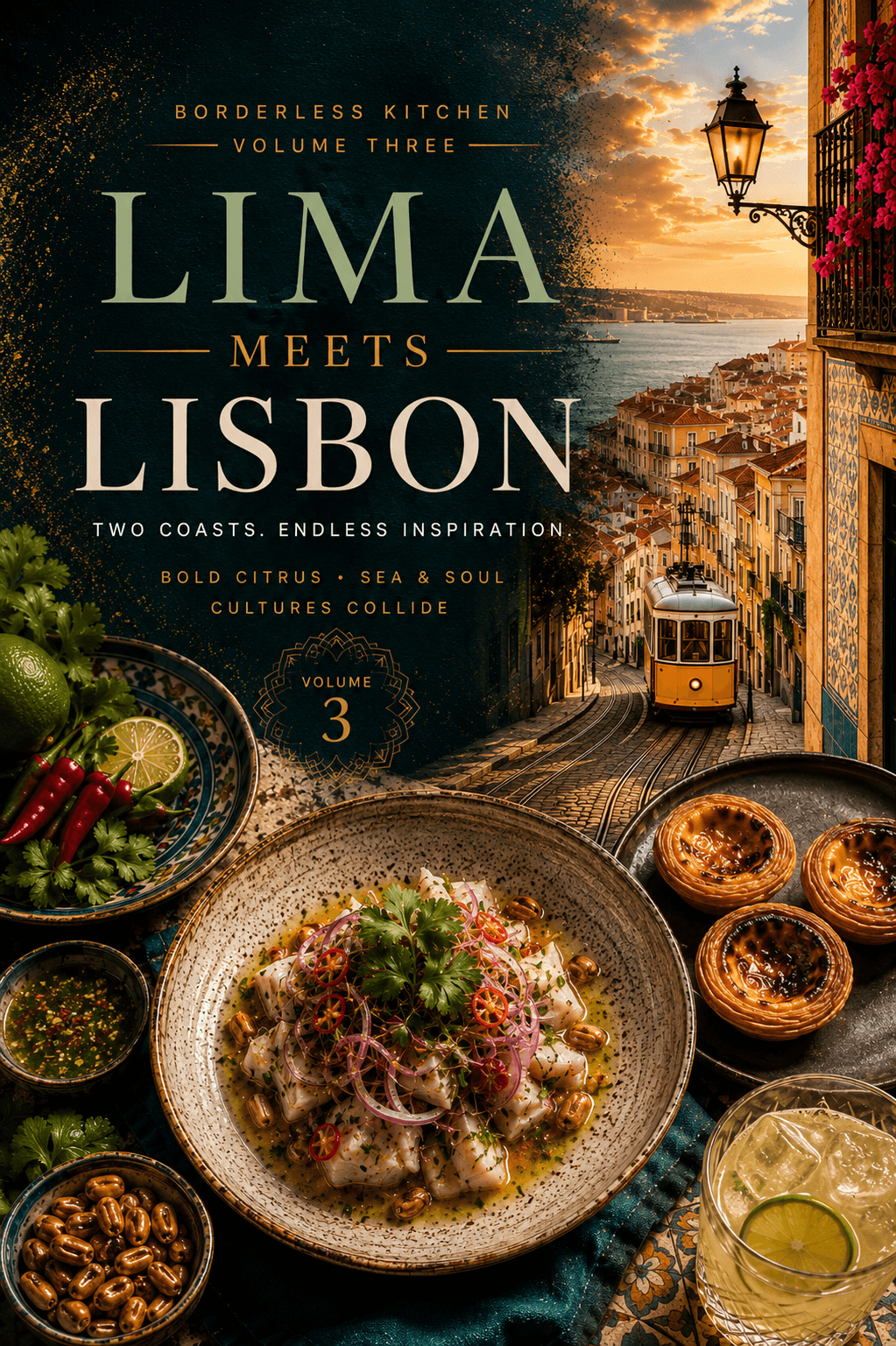 Cover of Lima Meets Lisbon — Atlantic palette with cured fish and citrus.